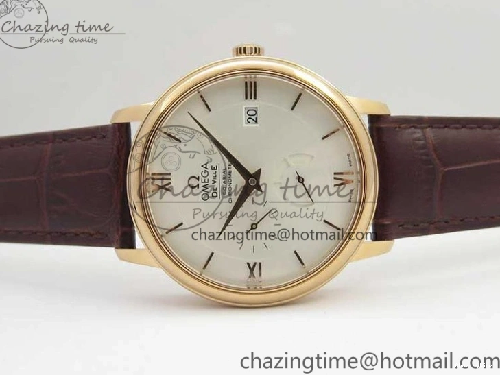 0125 De Ville Prestige Real PR RG ZF 1:1 Best Edition White Dial on Brown Leather Strap MIYOTA HighPerformance 7939